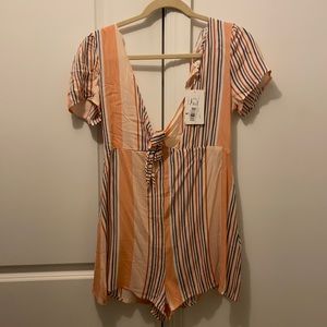 Striped romper new with tags